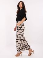 Spodnie materiałowe damskie, beżowe, Sublevel