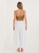 Spodnie materiałowe damskie, białe, Italy Moda