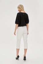 Spodnie materiałowe damskie, białe, Moodo