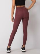 Spodnie materiałowe damskie, bordowe, Daysie