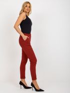 Spodnie materiałowe damskie, bordowe, Lakerta