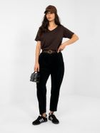 Spodnie materiałowe damskie, czarne, Italy Moda