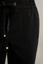 Spodnie materiałowe damskie, czarne, Moodo