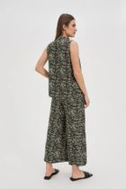 Spodnie materiałowe damskie, czarne, Moodo