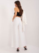 Spodnie materiałowe damskie, ecru, Italy Moda