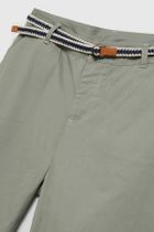 Spodnie materiałowe damskie, khaki, Moodo