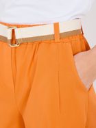 Spodnie materiałowe damskie, pomarańczowe, Italy Moda