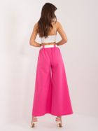 Spodnie materiałowe damskie, różowe, Italy Moda