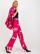 Spodnie materiałowe damskie, różowe, Lakerta