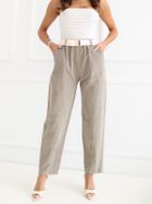 Spodnie materiałowe damskie, szare, Italy Moda