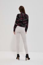 Spodnie materiałowe damskie, szare, Moodo