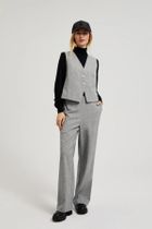 Spodnie materiałowe damskie, szare, Moodo