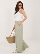 Spodnie materiałowe damskie, zielone, Sublevel