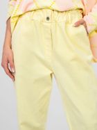 Spodnie materiałowe damskie, żółte, Italy Moda