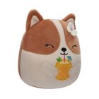 Squishmallows, Little Plush, Regina, brązowo-biały pies Corgi, maskotka, 19 cm
