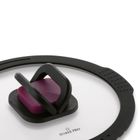 Starke Pro, pokrywa do odcedzania, szklana, czarna, 24 cm