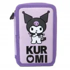 St.Majewski, Kuromi, piórnik rozkładany, potrójny, z wyposażeniem, Violet