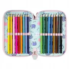 St.Majewski, piórnik rozkładany, potrójny, z wyposażeniem, Fluffy Kitty