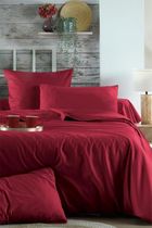 Stof, bawełniane prześcieradło na gumce, czerwone, Elysee