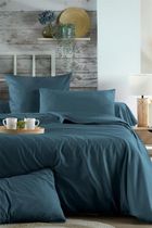 Stof, Elysee, bawełniane prześcieradło na gumce, granatowe