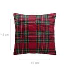 Stof, Klaus, poduszka świąteczna, w szkocką kratę, 45-45 cm