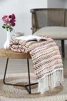 Stof, koc bawełniany, kolorowa plecionka, Archy, 125-150 cm