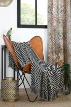 Stof, koc pleciony z frędzlami, Tucano, 125-150 cm