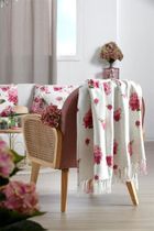 Stof, narzuta bawełniana z kwiecistym wzorem, 125-150 cm