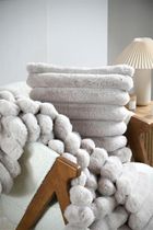 Stof, Polary, poduszka dekoracyjna, w grube prążki, 45-45 cm