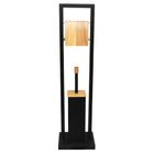 Stojak WC, szczotka do toalety uchwyt na papier, czarny