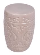 Stołek ceramiczny, beżowy, 32-32-46 cm