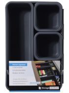 Storage Solutions, organizery do szuflad, szare, 8 szt.