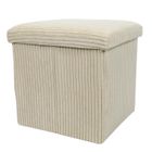 Storage Solutions, pufa ze schowkiem sztruksowa, Tobo, 38-38-38 cm