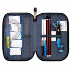 St.Right, piórnik rozkładany, podwójny, z wyposażeniem, Black Cats