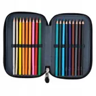 St.Right, piórnik rozkładany, potrójny, z wyposażeniem, Neon Football