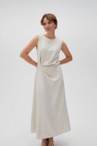 Sukienka damska, beżowa, Moodo