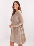 Sukienka damska, beżowa, Sublevel