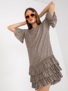 Sukienka damska, beżowa, Zuluna