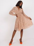 Sukienka damska, beżowa, Zuluna