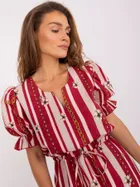 Sukienka damska, bordowa, Lakerta