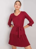 Sukienka damska, bordowa, Lakerta