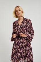 Sukienka damska, brązowa, Moodo