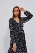 Sukienka damska, czarna, Moodo