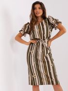 Sukienka damska, khaki, Lakerta