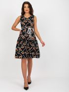 Sukienka damska, lniana, czarna, Lakerta