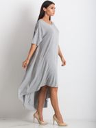 Sukienka damska, oversize, szara, Rue Paris