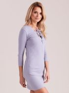 Sukienka damska, szara, Factory Price