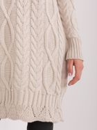 Sukienka damska z wełną, beżowa, Rue Paris