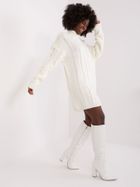 Sukienka damska z wełną, ecru, Rue Paris