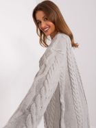 Sukienka damska z wełną, szara, Rue Paris